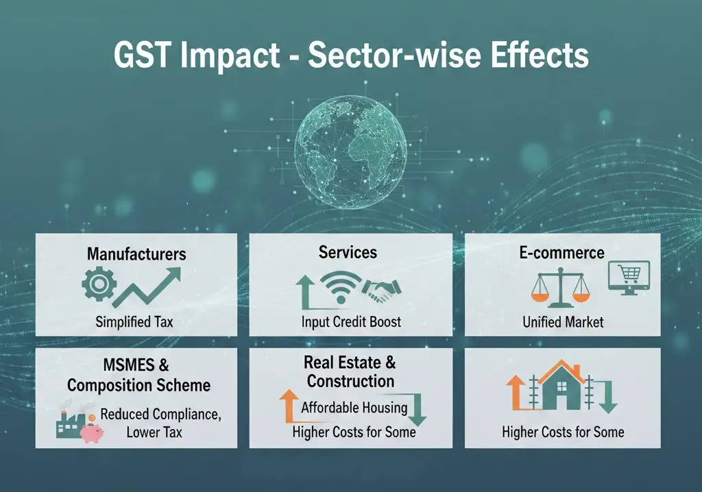 GST Impact - Sector Wise Effects